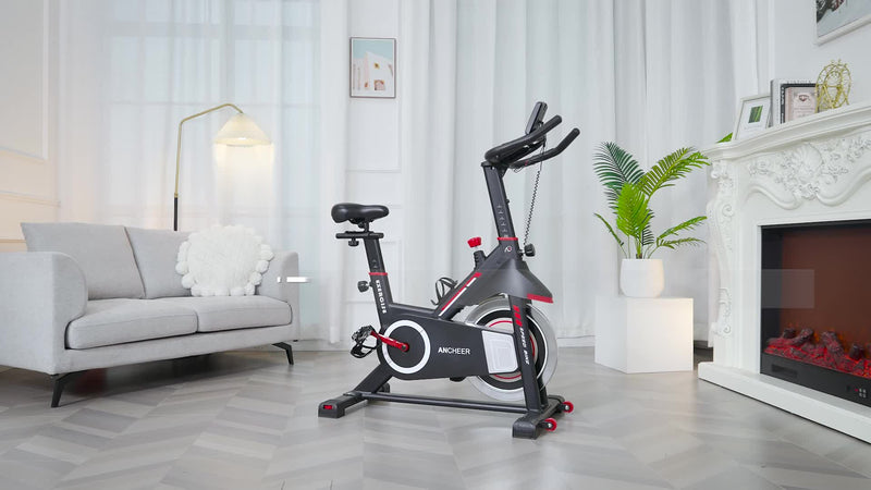 Transform Your Home Workouts with the Ultimate Stationary Exercise Bike, Exercise Bike Stationary Bikes Heavy-Duty Steel Frame Adjustable Resistance Ipad Mount & LCD Monitor with Pulse Indoor Cycling Bike Home Gym Equipment for Height 4.9-6.4 FT