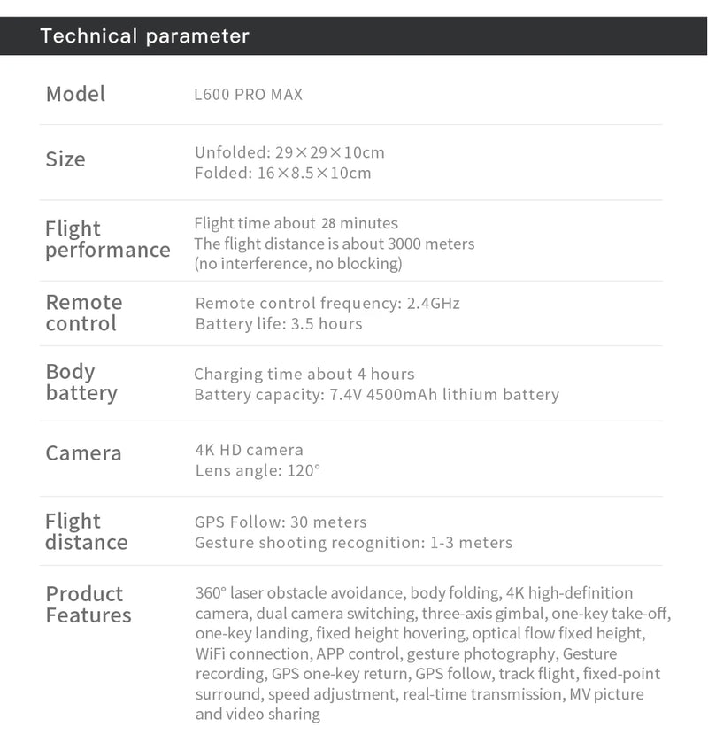 Explore the Skies with the L600 PRO MAX 4K Drone: Precision Meets Power, Capture Stunning Aerial Footage with the L200 PRO MAX 4K Drone, L600 PRO MAX GPS Drone 4K Professional 3-Axis PTZ HD Dual Camera 5G WIFI Obstacle Avoida