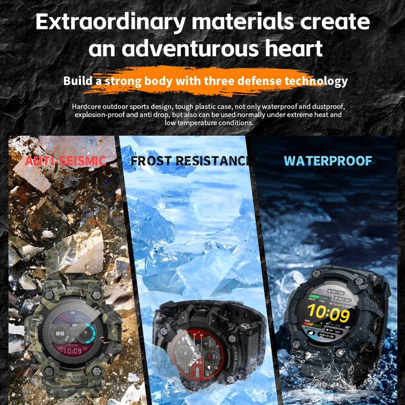 Upgrade Your Fitness with the LOKMAT ATTACK-GT Rugged Smartwatch, LOKMAT ATTACK-GT Upgrade Sport Smart Watch Waterproof Bluetooth Calls Rugged Smartwatches Flashlight Fitness Tracker for Phone