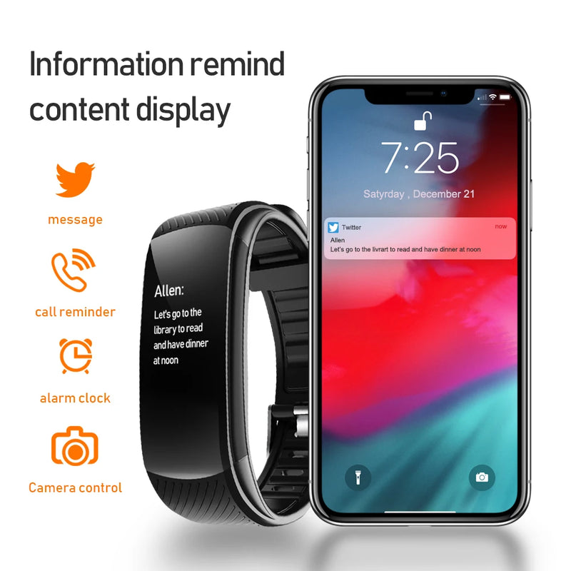 Original Fitness Smart Watch Heart Rate Monitor Weather Clock Band Sport Waterproof Smartwatch for Men Women iPhone Android 2024