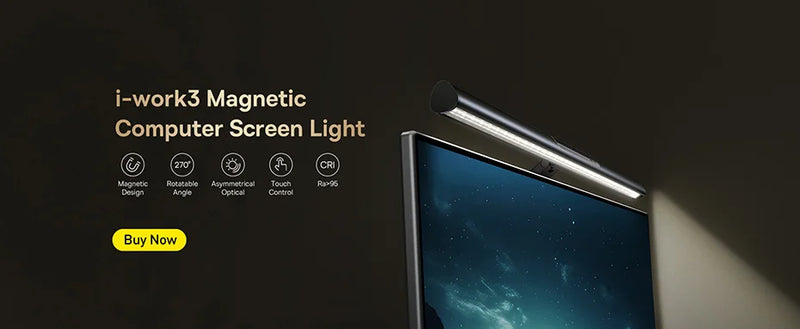 Baseus LED Desk Lamp Eye Protect Study Dimmable Office Light Foldable Table Lamp Smart Adaptive Brightness Bedside Lamp For Read