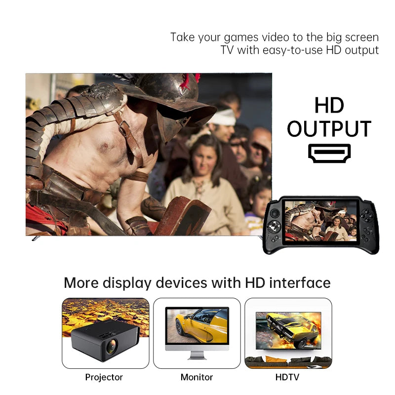 GameHero POWKIDDY X17 Android 7.0 Handheld Game Console 7-inch IPS Touch Screen MTK 8163 Quad Core Google Store Children's Gifs