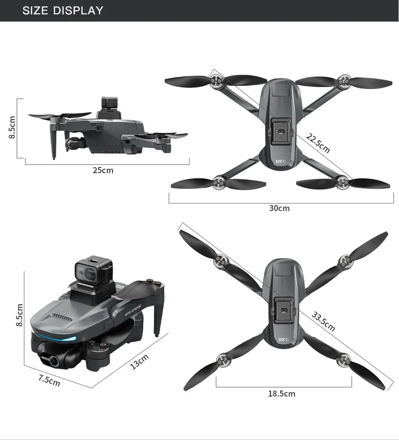 L200 PRO MAX Drone 4K Professional EIS 2-Axis Gimbal GPS Dron 360° Obstacle Avoidance Brushless Motor FPV RC Quadcopter Toy Gift