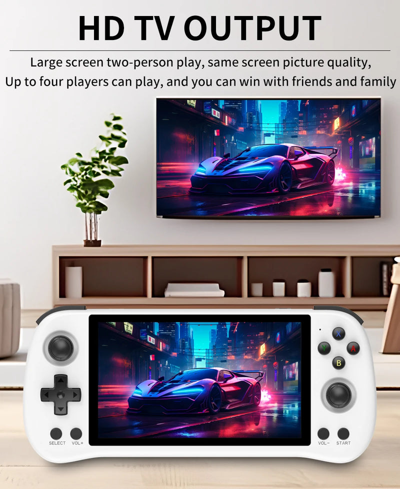 POWKIDDY X55 Retro Opendinglinux Video Handheld Game Console 5.5 Inch 1280*720 HD IPS Screen Rk3566 Jelos Syst Children's gifts