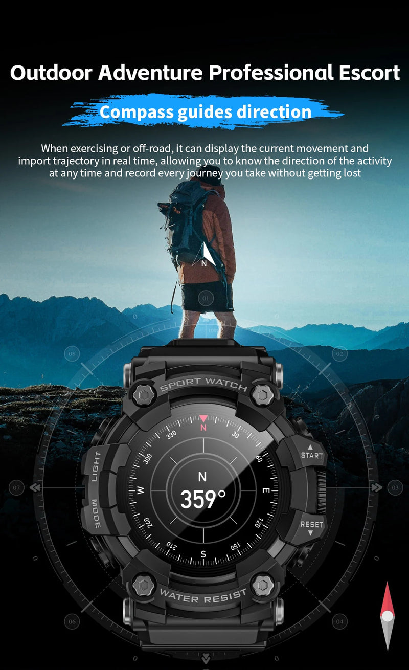 Upgrade Your Fitness with the LOKMAT ATTACK-GT Rugged Smartwatch, LOKMAT ATTACK-GT Upgrade Sport Smart Watch Waterproof Bluetooth Calls Rugged Smartwatches Flashlight Fitness Tracker for Phone