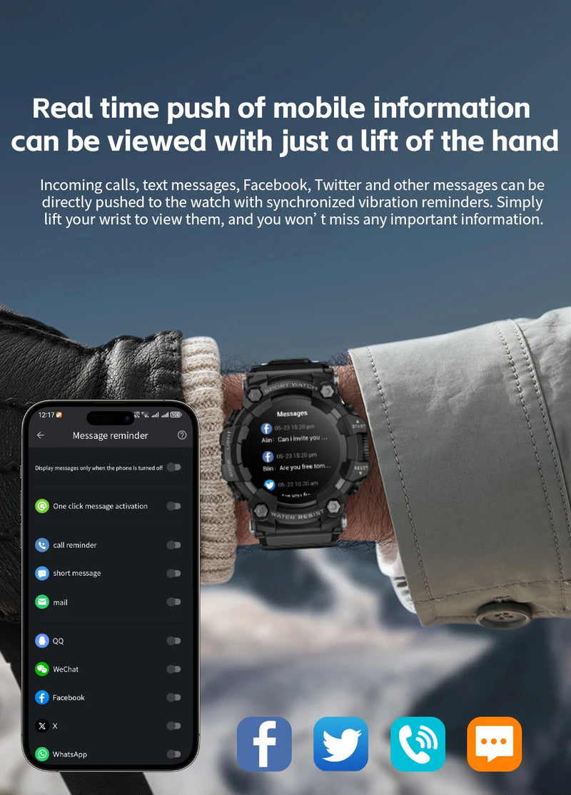 Upgrade Your Fitness with the LOKMAT ATTACK-GT Rugged Smartwatch, LOKMAT ATTACK-GT Upgrade Sport Smart Watch Waterproof Bluetooth Calls Rugged Smartwatches Flashlight Fitness Tracker for Phone