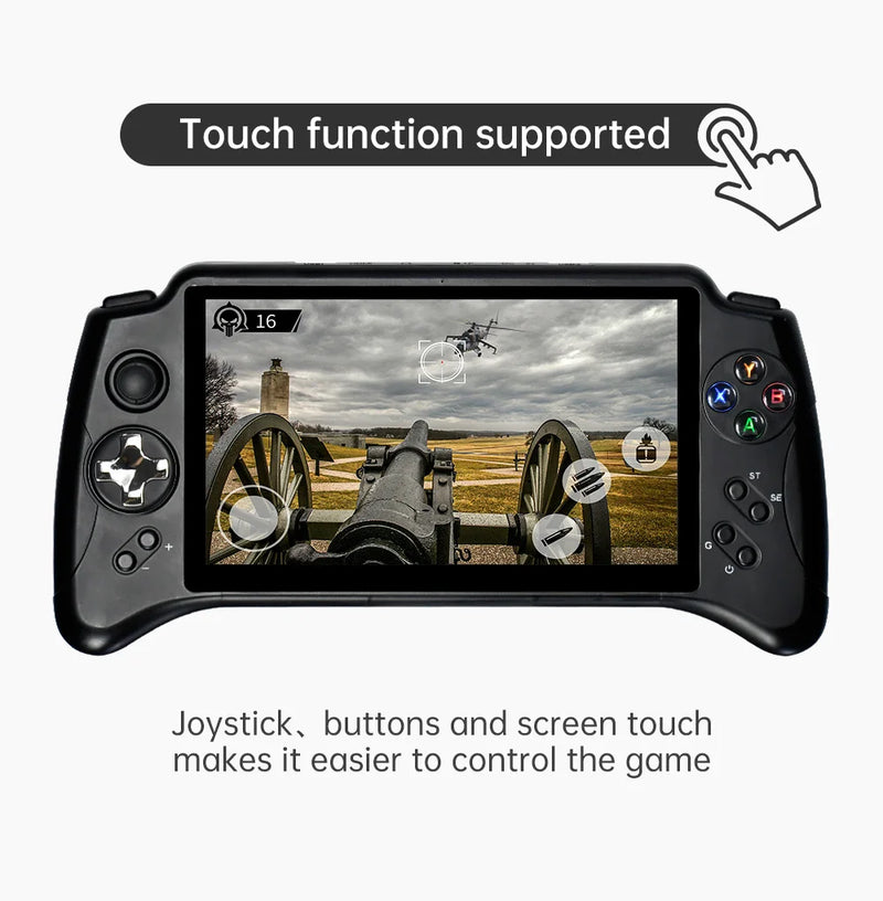 GameHero POWKIDDY X17 Android 7.0 Handheld Game Console 7-inch IPS Touch Screen MTK 8163 Quad Core Google Store Children's Gifs